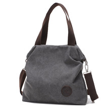 Single Shoulder Canvas Bag-Grey