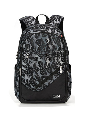 High school fashion backpack-Black