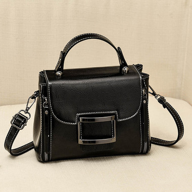 Spring Collection Vintage Shoulder Bag-Black