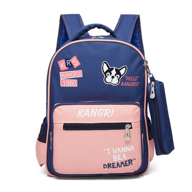Oxford Cloth Kid Bag-Pink