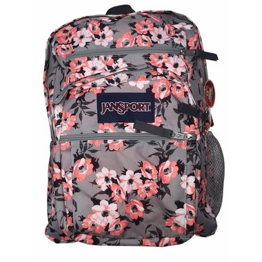 JanSport groß Student Rucksack | Coral Sparkle Pretty Posey