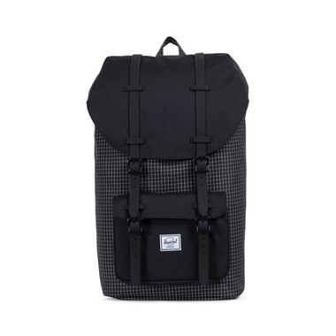 Herschel Black Grid Little America Tagesrucksack-KOSTENLOSER VERSAND