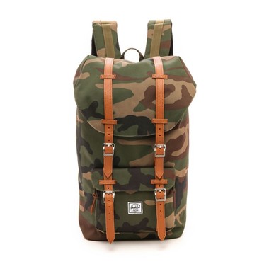 Herschel Woodland Camo/Tan Little America Tagesrucksack-KOSTENLOSER VERSAND