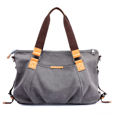 Vintage Tote Traveling Bags Grey