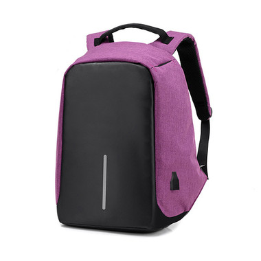 Laptop Backpack USB Charging-Purple