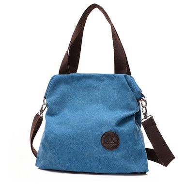 Single Shoulder Canvas Bag-Blue